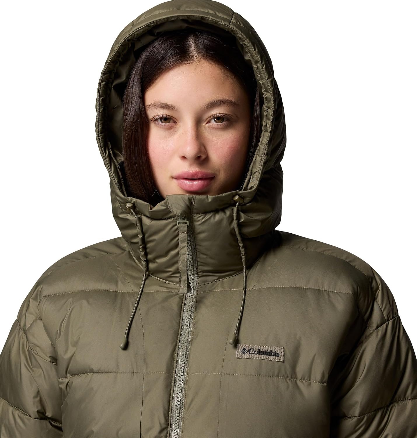 image:imageColumbia Damen Pike Lake 3 Long Jacket Pufferjacke mit Kapuze 1er PackStone Green