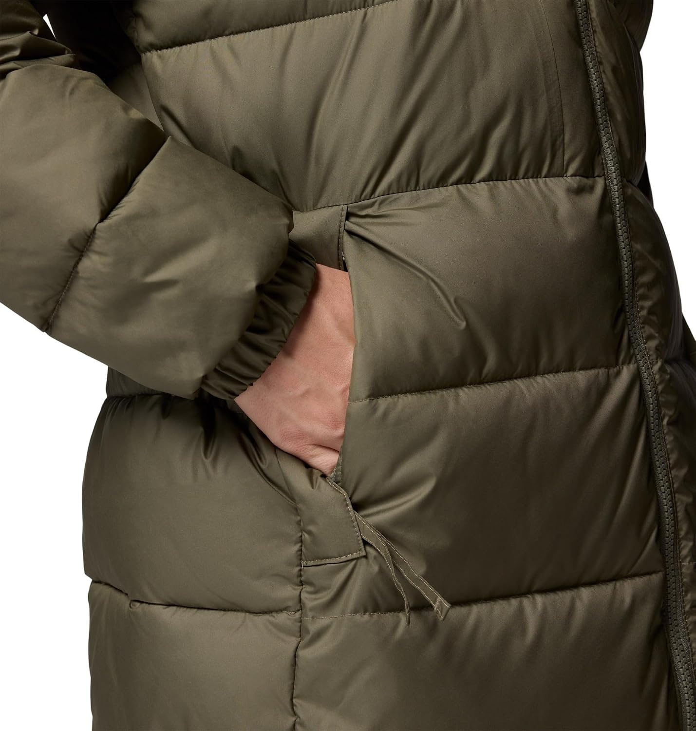 image:imageColumbia Damen Pike Lake 3 Long Jacket Pufferjacke mit Kapuze 1er PackStone Green