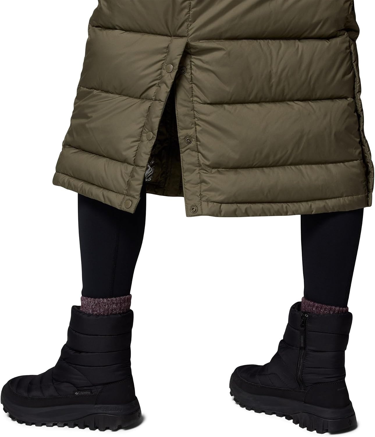 image:imageColumbia Damen Pike Lake 3 Long Jacket Pufferjacke mit Kapuze 1er PackStone Green