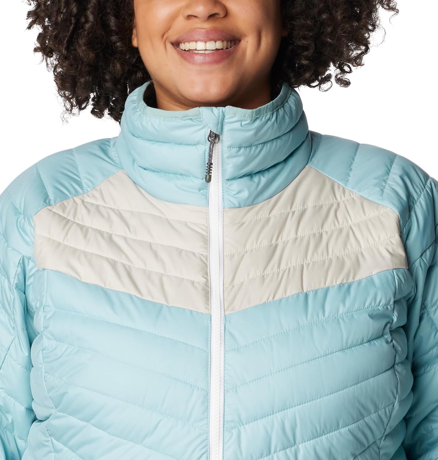 image:imageColumbia Damen Powder Lite II JackeAqua Haze Dark Stone