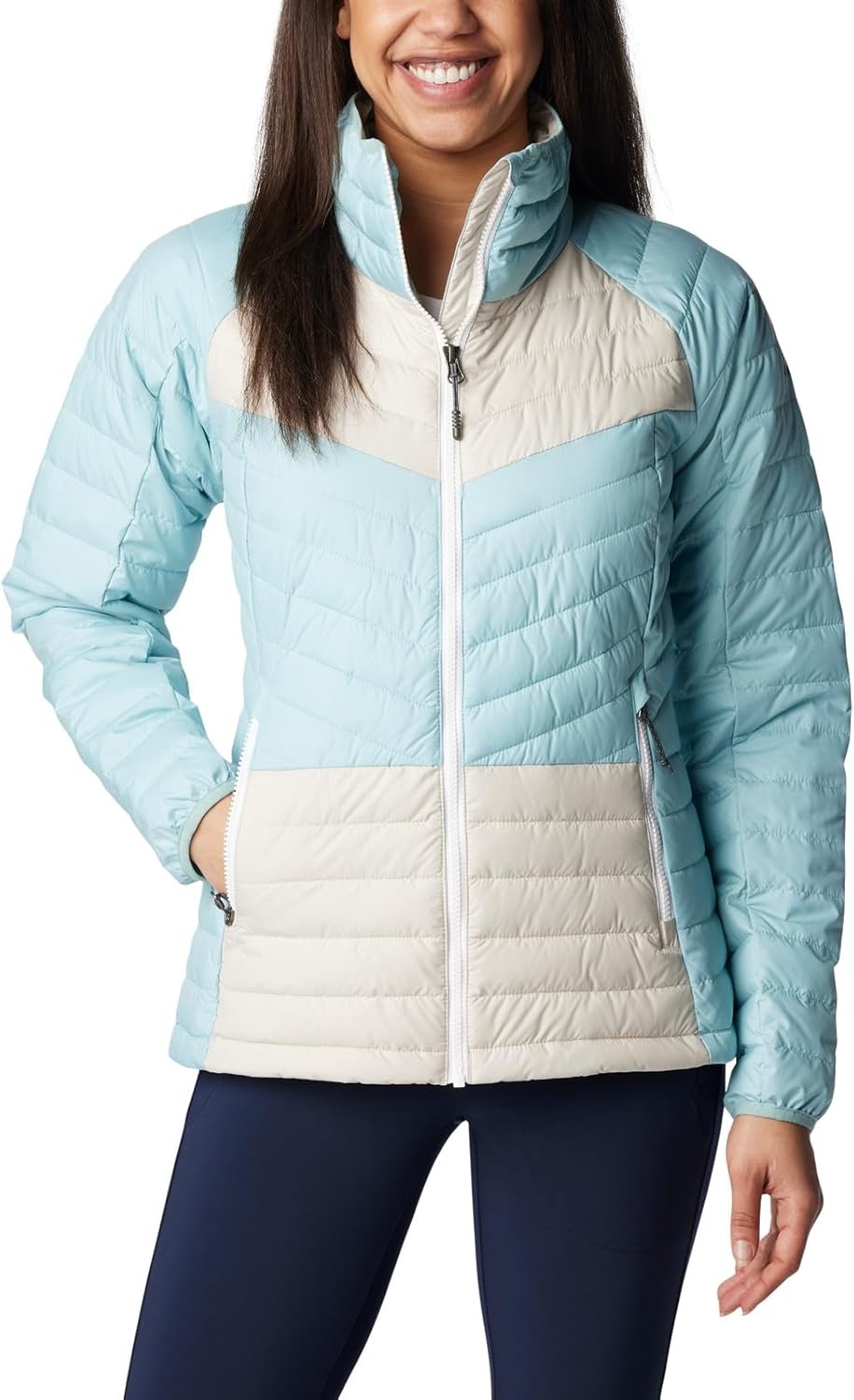 image:imageColumbia Damen Powder Lite II JackeAqua Haze Dark Stone