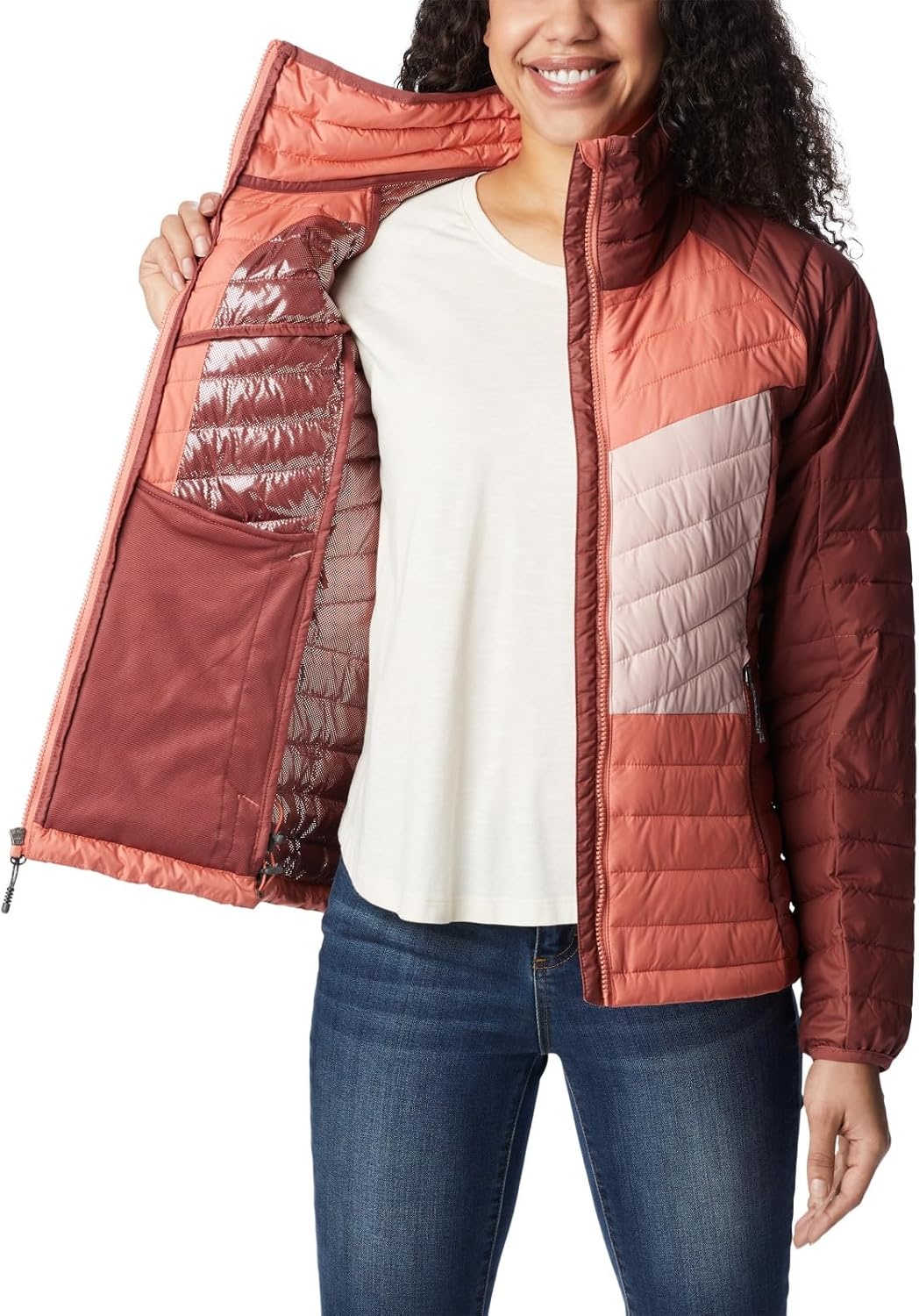image:imageColumbia Damen Powder Lite II JackeBeetroot Faded Peach Dusty Pink
