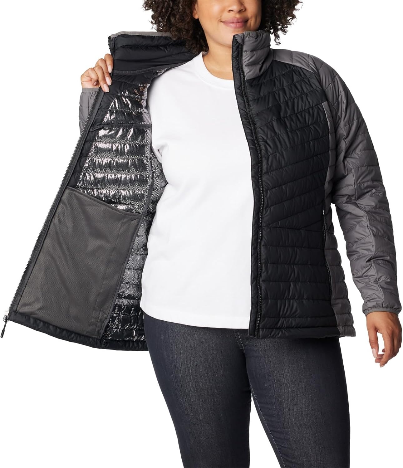image:imageColumbia Damen Powder Lite II JackeCity Grey Black Shark