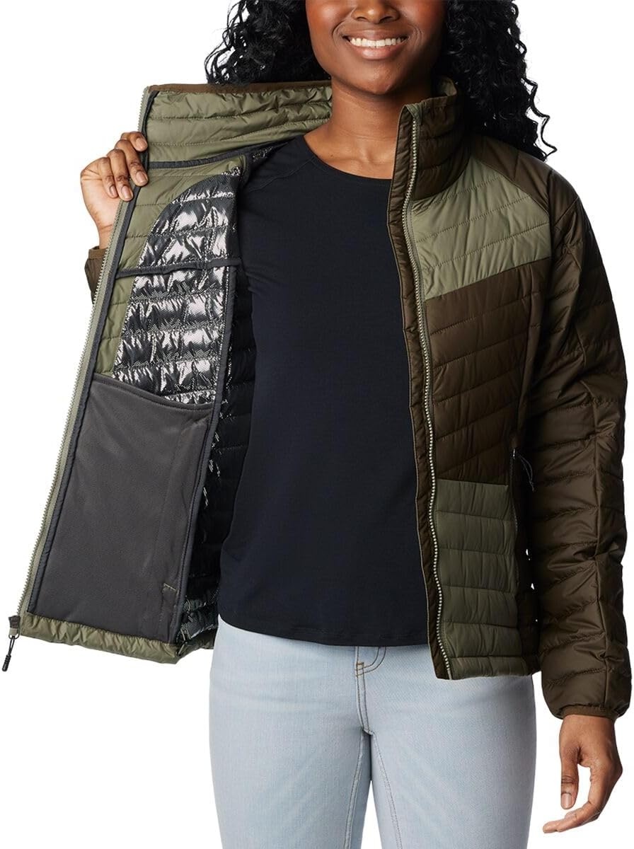 image:imageColumbia Damen Powder Lite II JackeOlive Green Stone Green