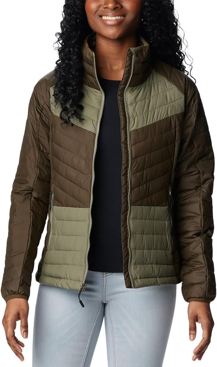 image:imageColumbia Damen Powder Lite II JackeOlive Green Stone Green
