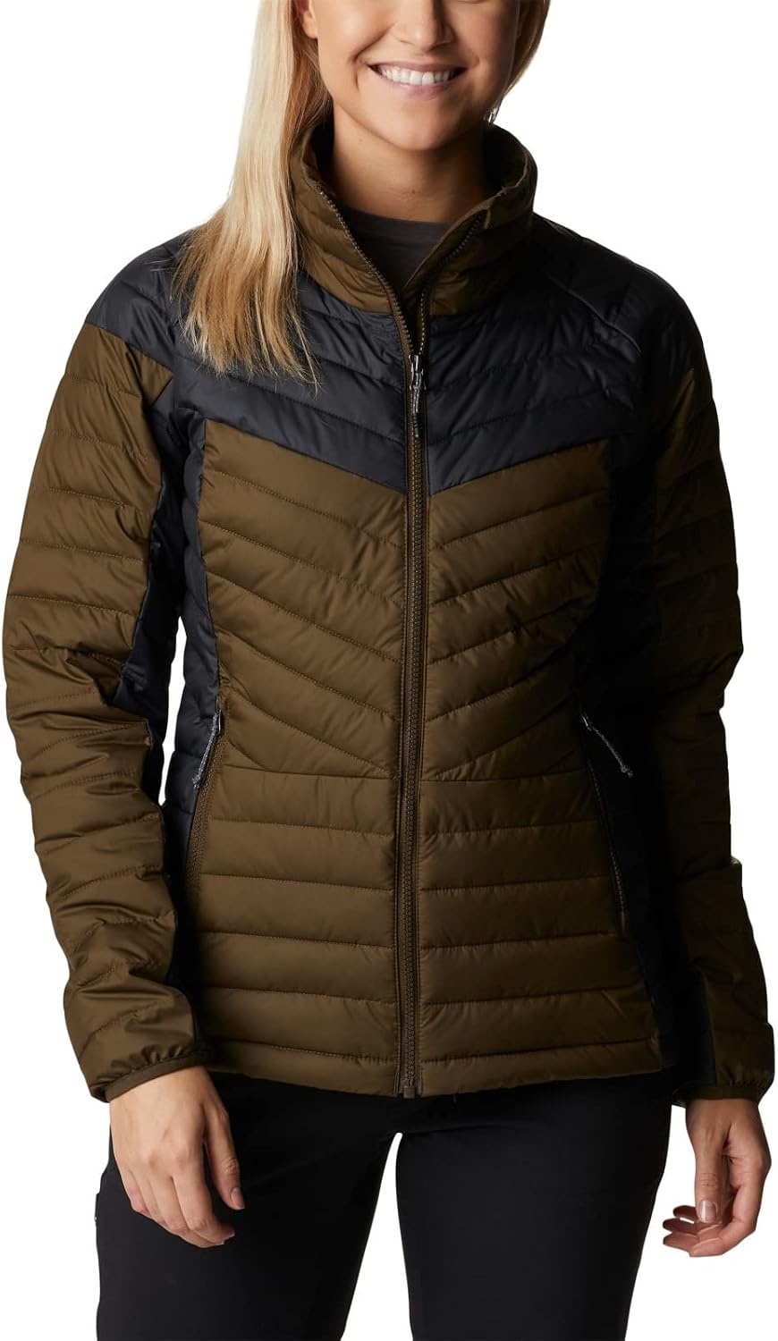 image:imageColumbia Damen Powder Lite II JackeOlivgrnSchwarz