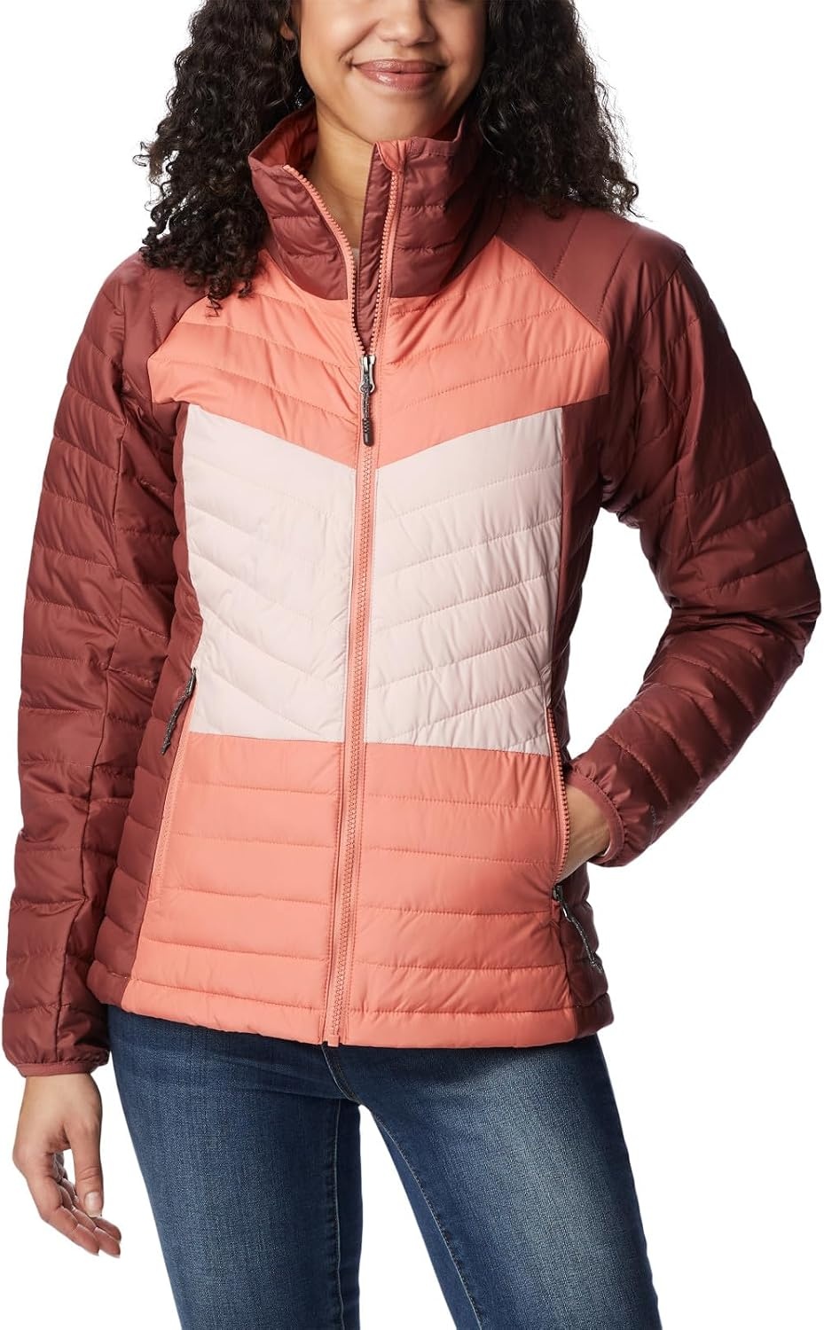 image:imageColumbia Damen Powder Lite II JackeRote Beete verblasster Pfirsich Altrosa