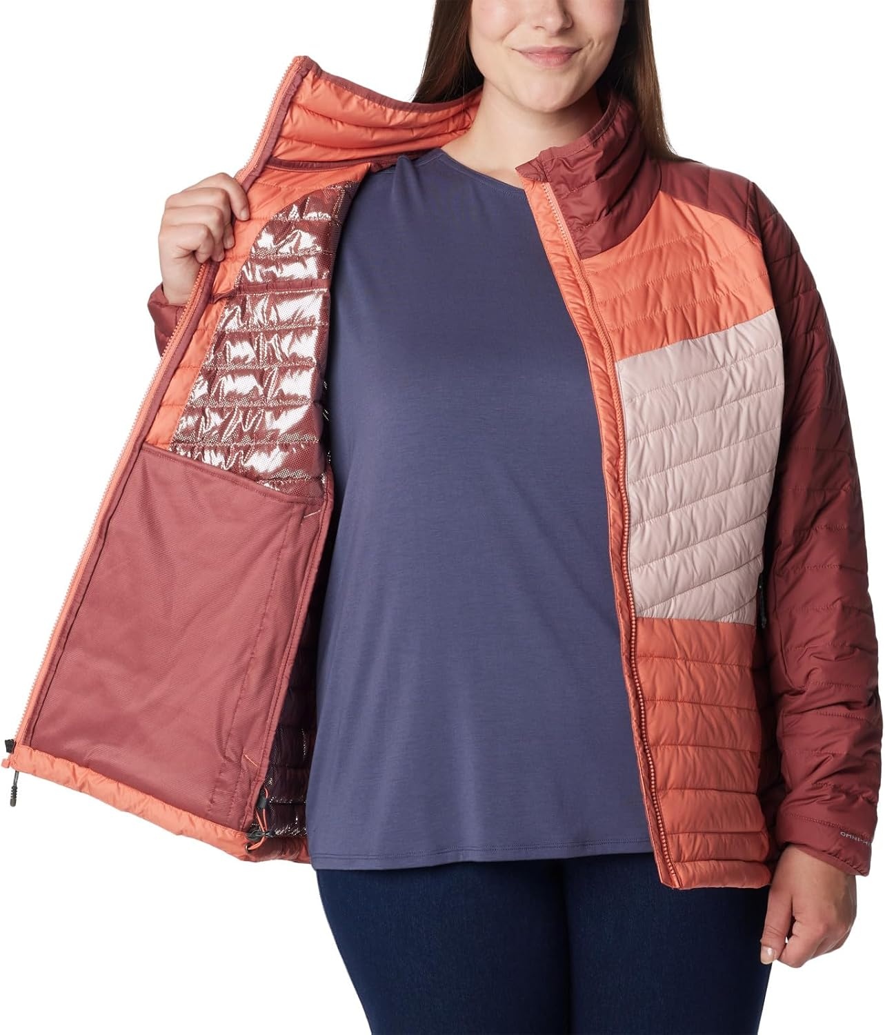 image:imageColumbia Damen Powder Lite II JackeRote Beete verblasster Pfirsich Altrosa