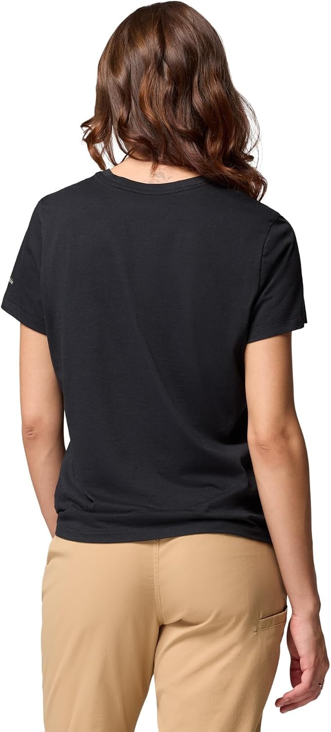 image:imageColumbia Damen Ruby Springs Graphic Fitted Short Sleeve Kurzrmeliges TShirt 1er PackSchwarz Get Hiked