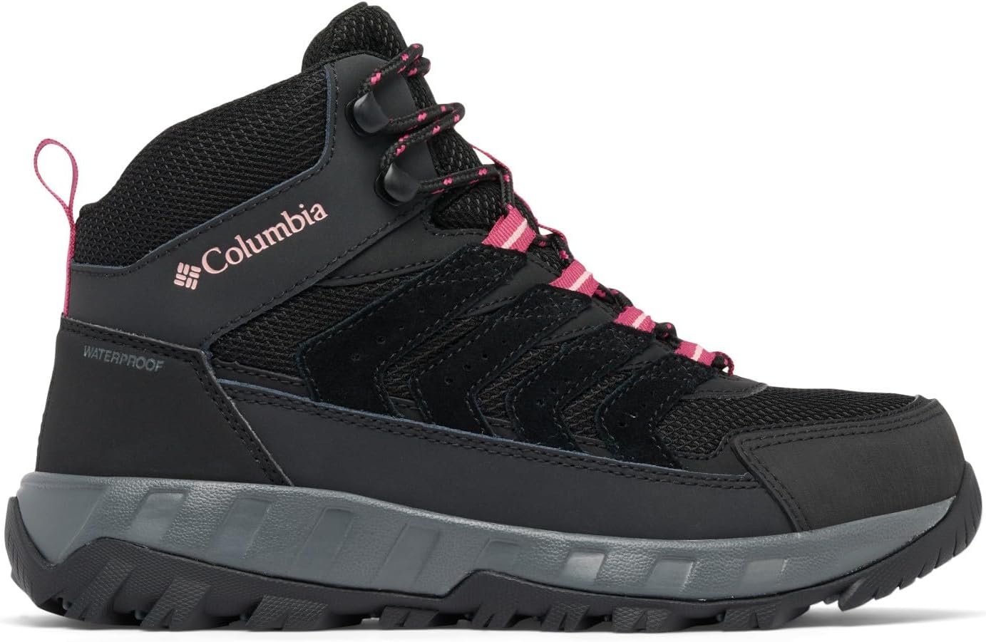 image:imageColumbia Damen Strata Trail Mid Waterproof WanderschuhSchwarz Lachsrose