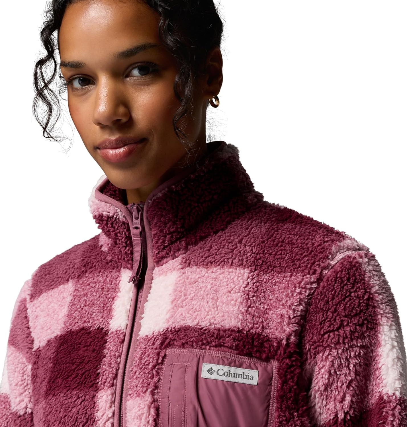image:imageColumbia Damen West Bend Full Zip Ii West Bend Full Zip II551 antique mauvemulti buffalo check