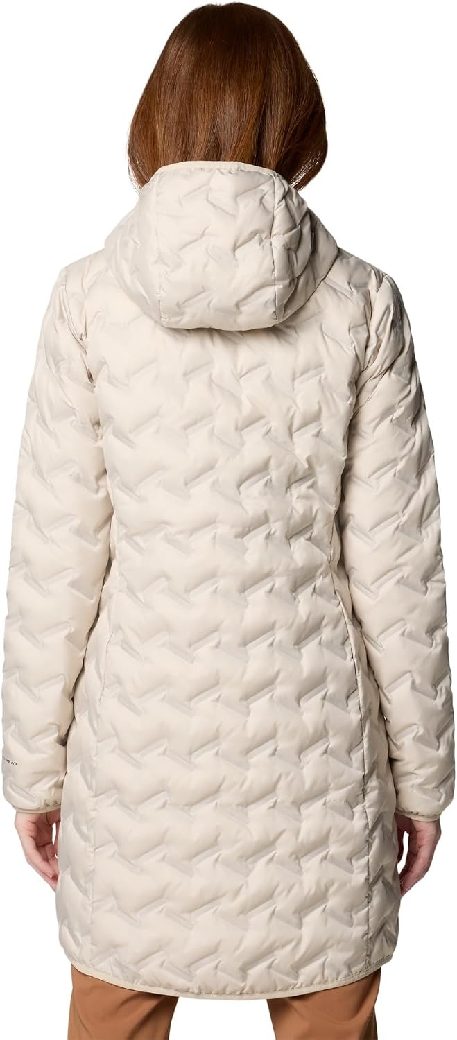 image:imageColumbia Delta Ridge II Lange Daunenjacke Reflektierendes OmniHeat Heat Seal Design Wasserabweisendes Material ScubaKapuze Reiverschlusstaschen Damen
