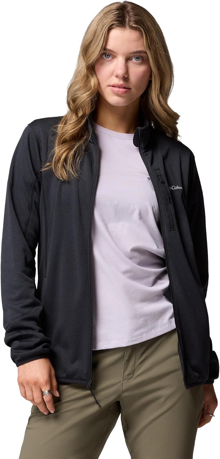 image:imageColumbia Essential Hike Grid Fleece Full Zip Fleecejacke mit durchgehendem Reiverschluss fr DamenSchwarz