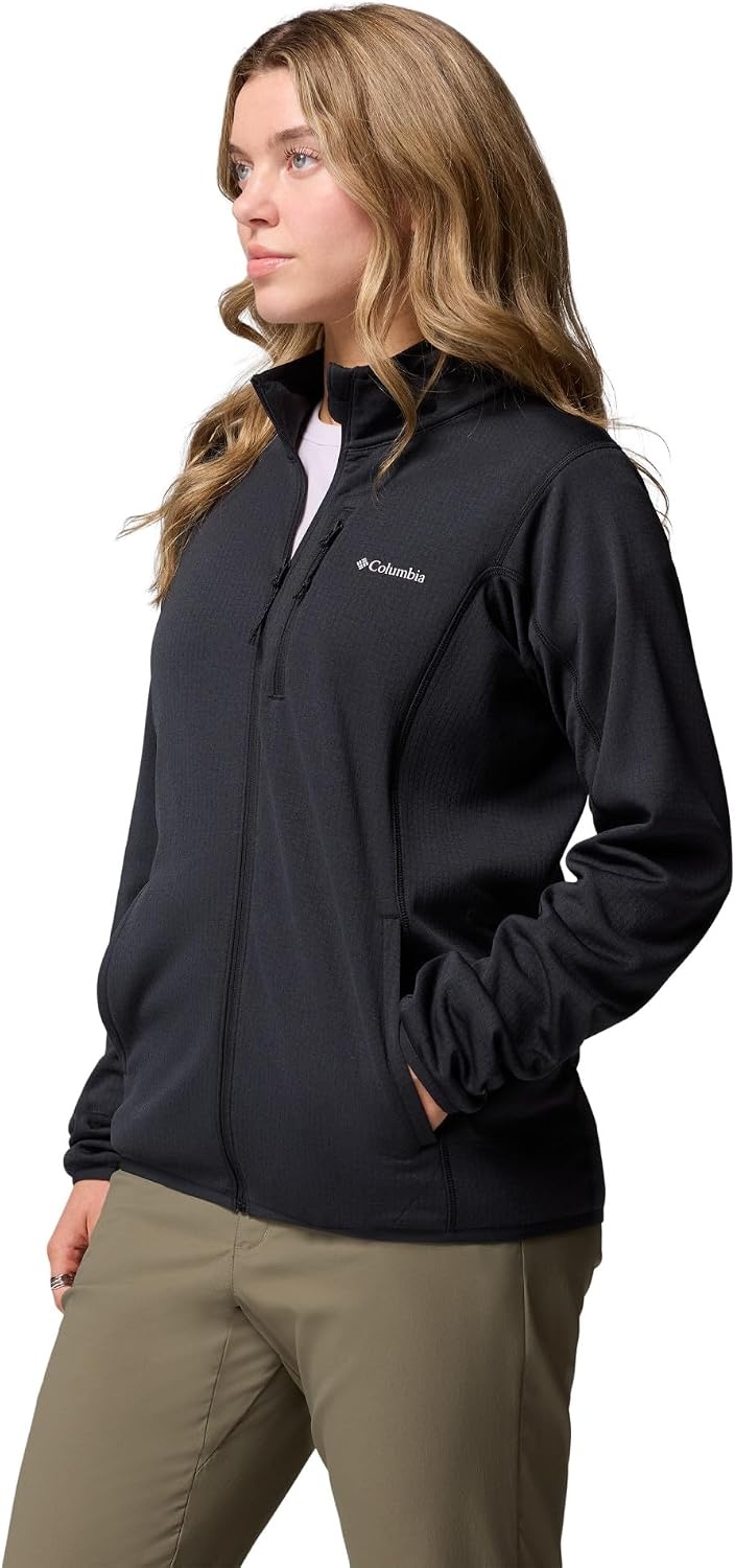 image:imageColumbia Essential Hike Grid Fleece Full Zip Fleecejacke mit durchgehendem Reiverschluss fr DamenSchwarz
