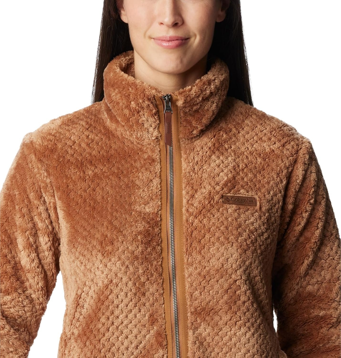 image:imageColumbia Fire Side II Sherpa Full Zip Fleecejacke mit durchgehendem Reiverschluss fr DamenCamel Brown