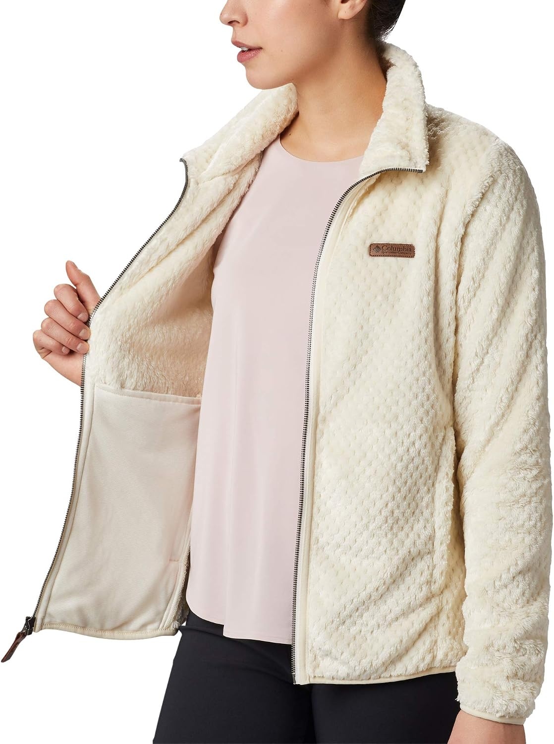 image:imageColumbia Fire Side II Sherpa Full Zip Fleecejacke mit durchgehendem Reiverschluss fr DamenChalk F19