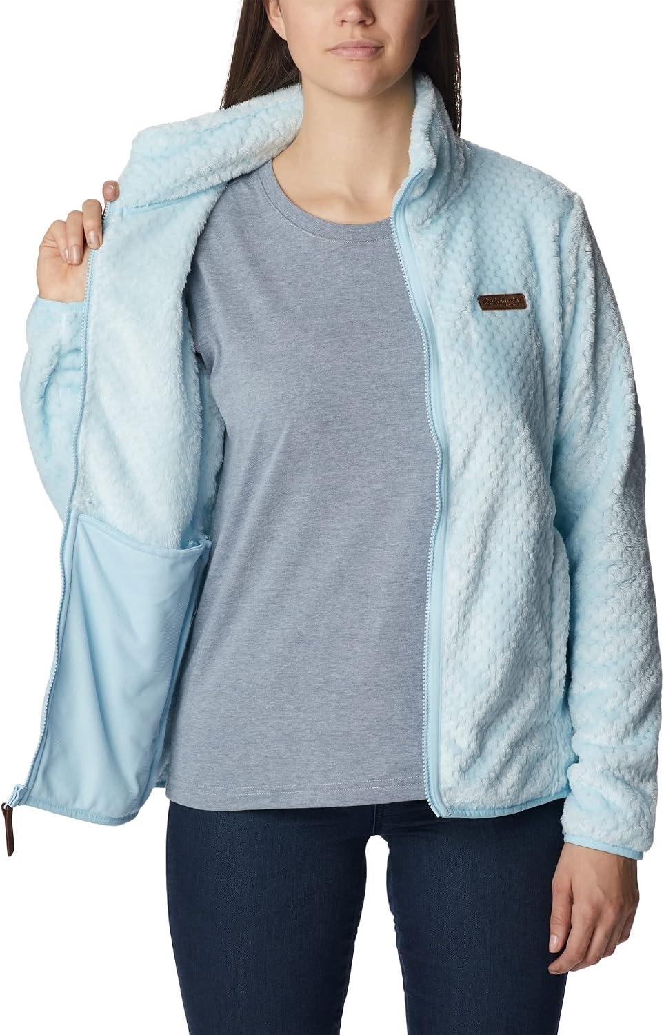 image:imageColumbia Fire Side II Sherpa Full Zip Fleecejacke mit durchgehendem Reiverschluss fr DamenSpring Blue