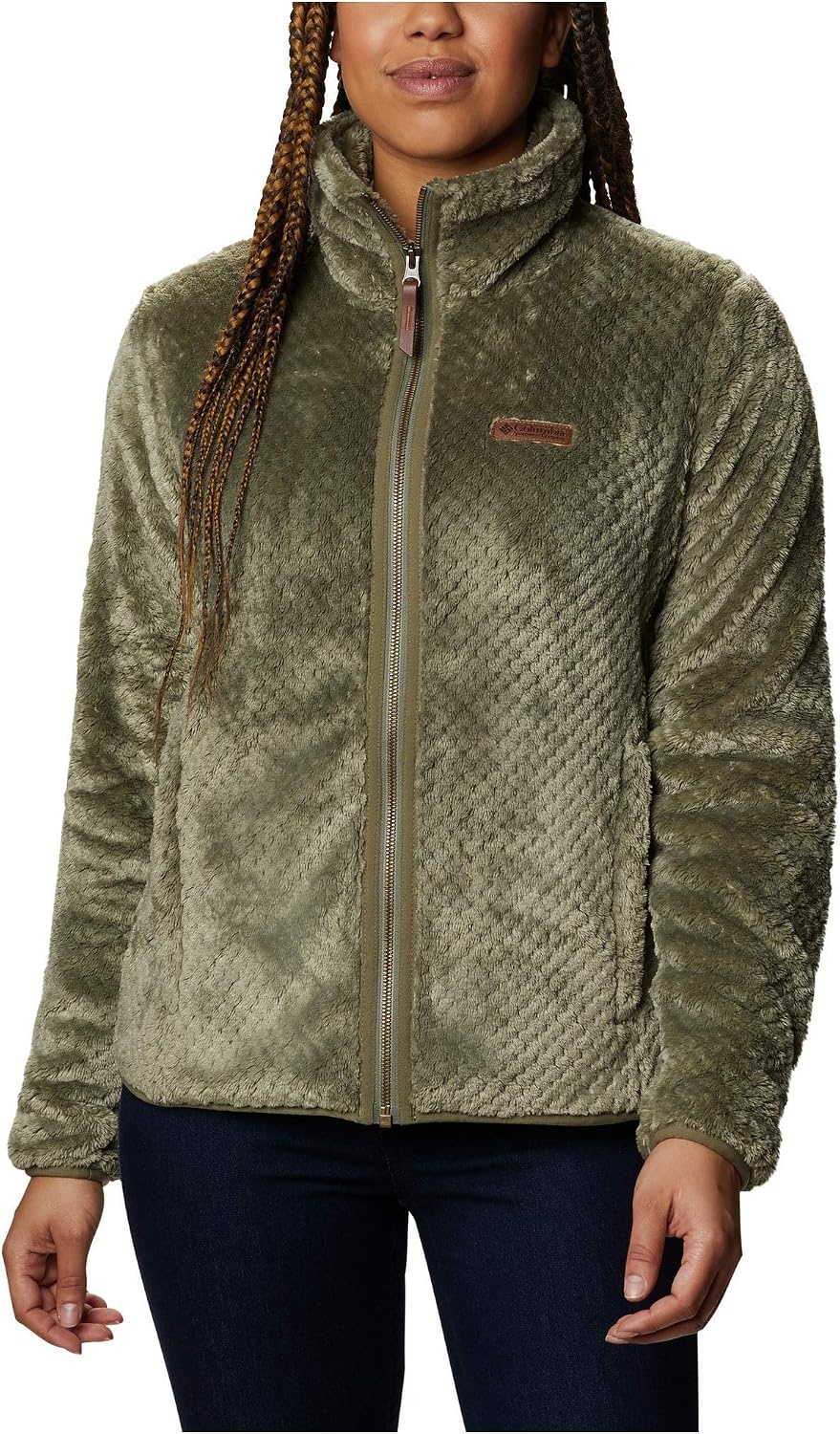image:imageColumbia Fire Side II Sherpa Full Zip Fleecejacke mit durchgehendem Reiverschluss fr DamenStone Green