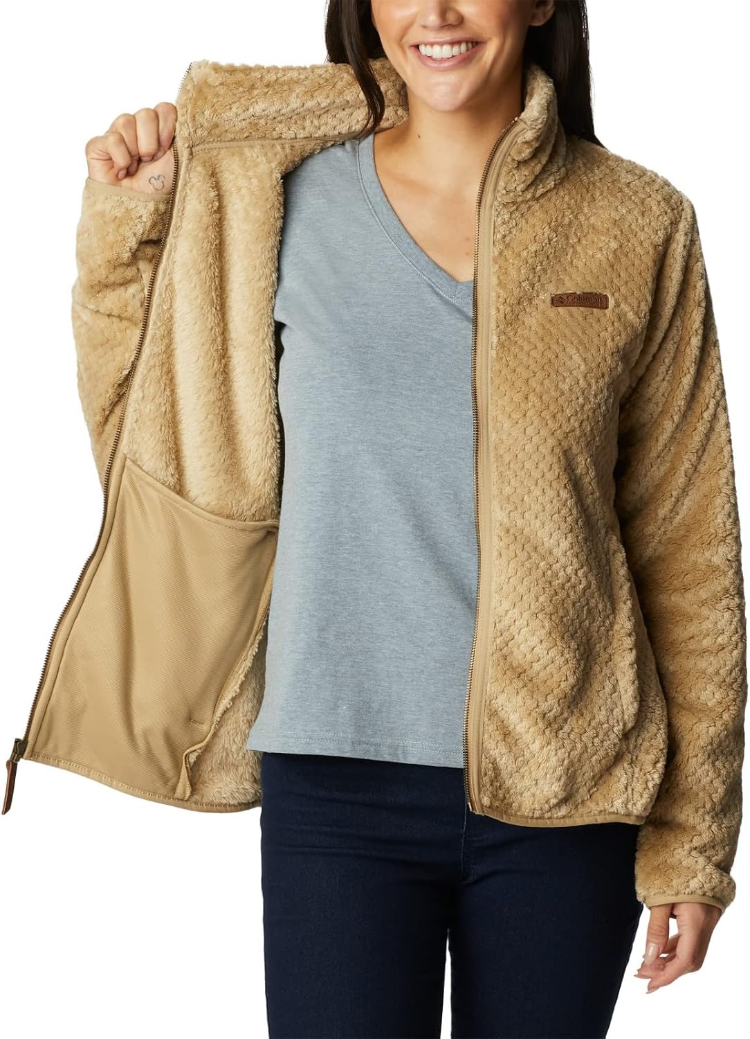 image:imageColumbia Fire Side II Sherpa Full Zip Fleecejacke mit durchgehendem Reiverschluss fr DamenStrand