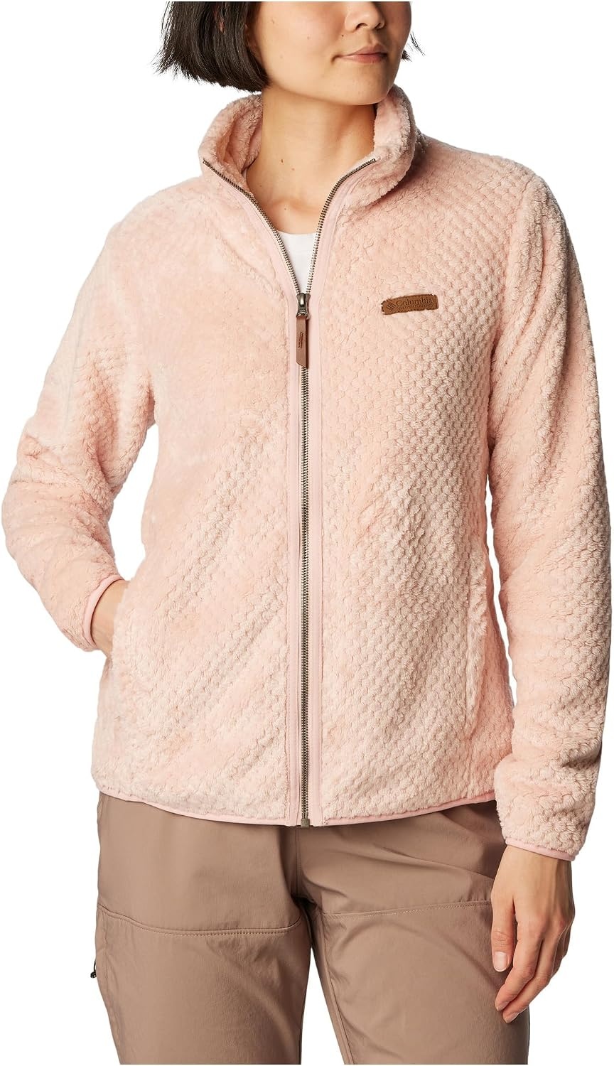 image:imageColumbia Fire Side II Sherpa Full Zip Fleecejacke mit durchgehendem Reiverschluss fr Damenrosa dusty pink