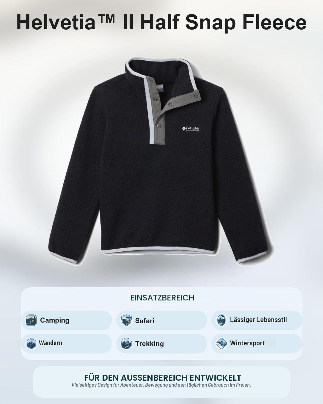 image:imageColumbia HELVETIA II Half SNAP FLESchwarz