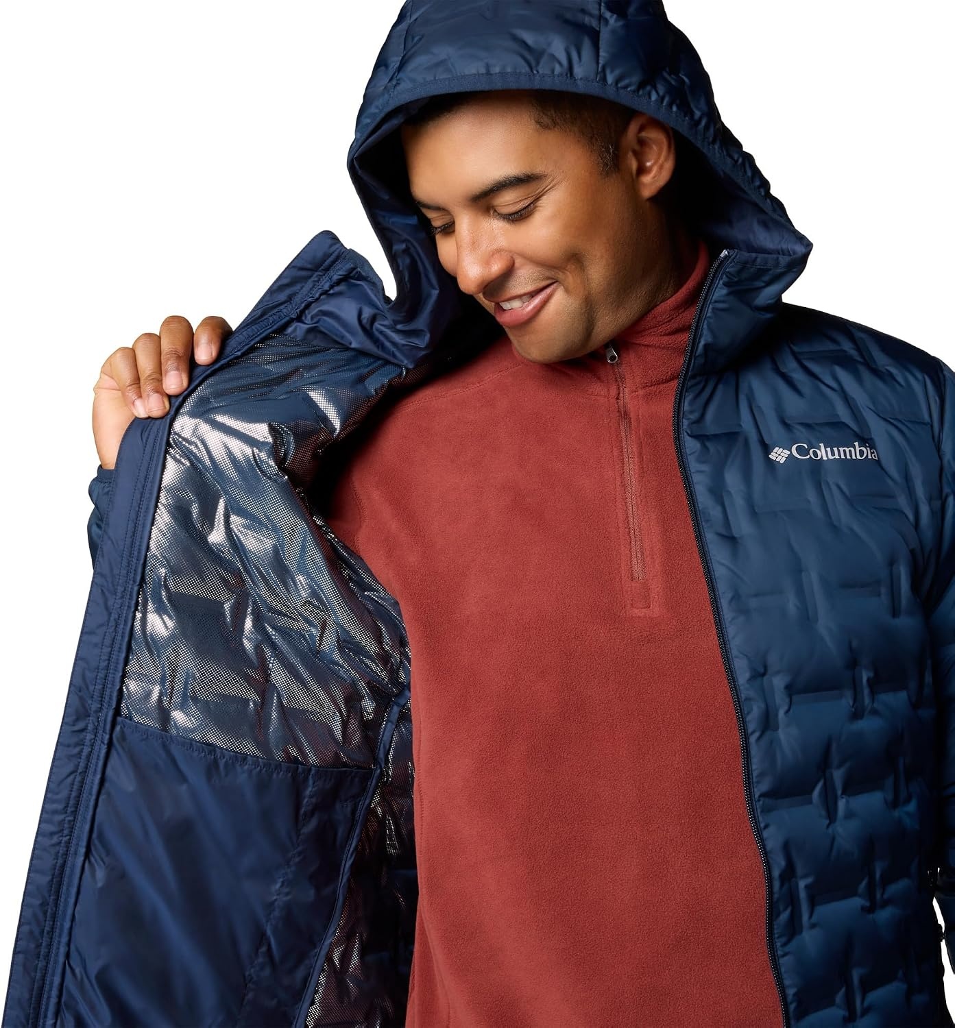 image:imageColumbia Herren Delta Ridge II Down Hooded Jacket Daunenjacke mit Kapuze 1er PackCollegiate Navy