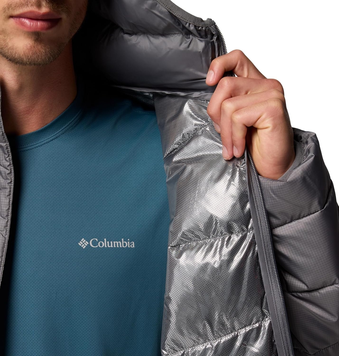 image:imageColumbia Herren Fivemile Butte II Hooded Jacket Pufferjacke mit Kapuze 1er PackCity Grey