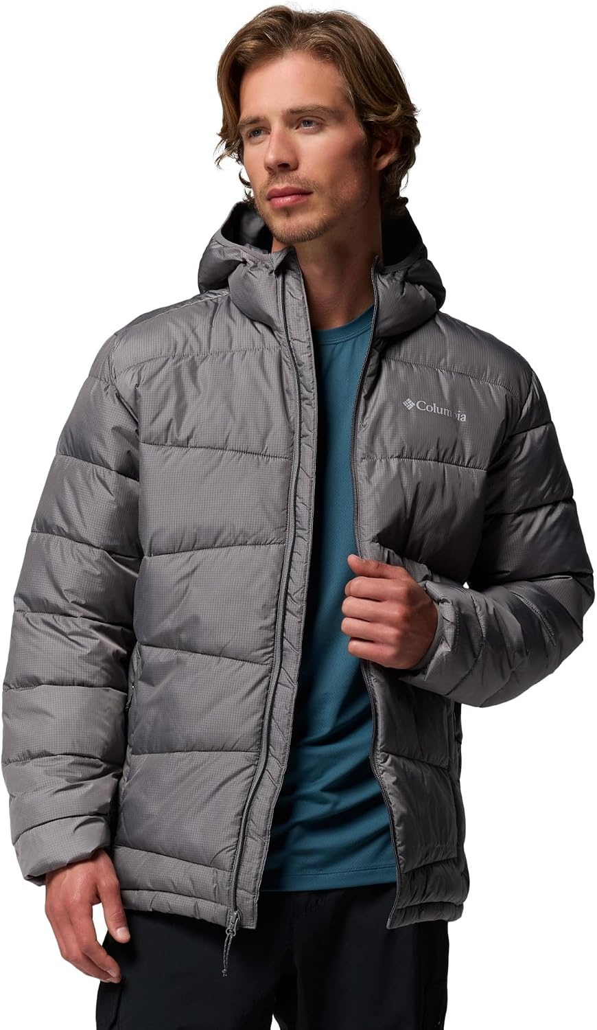 image:imageColumbia Herren Fivemile Butte II Hooded Jacket Pufferjacke mit Kapuze 1er PackCity Grey