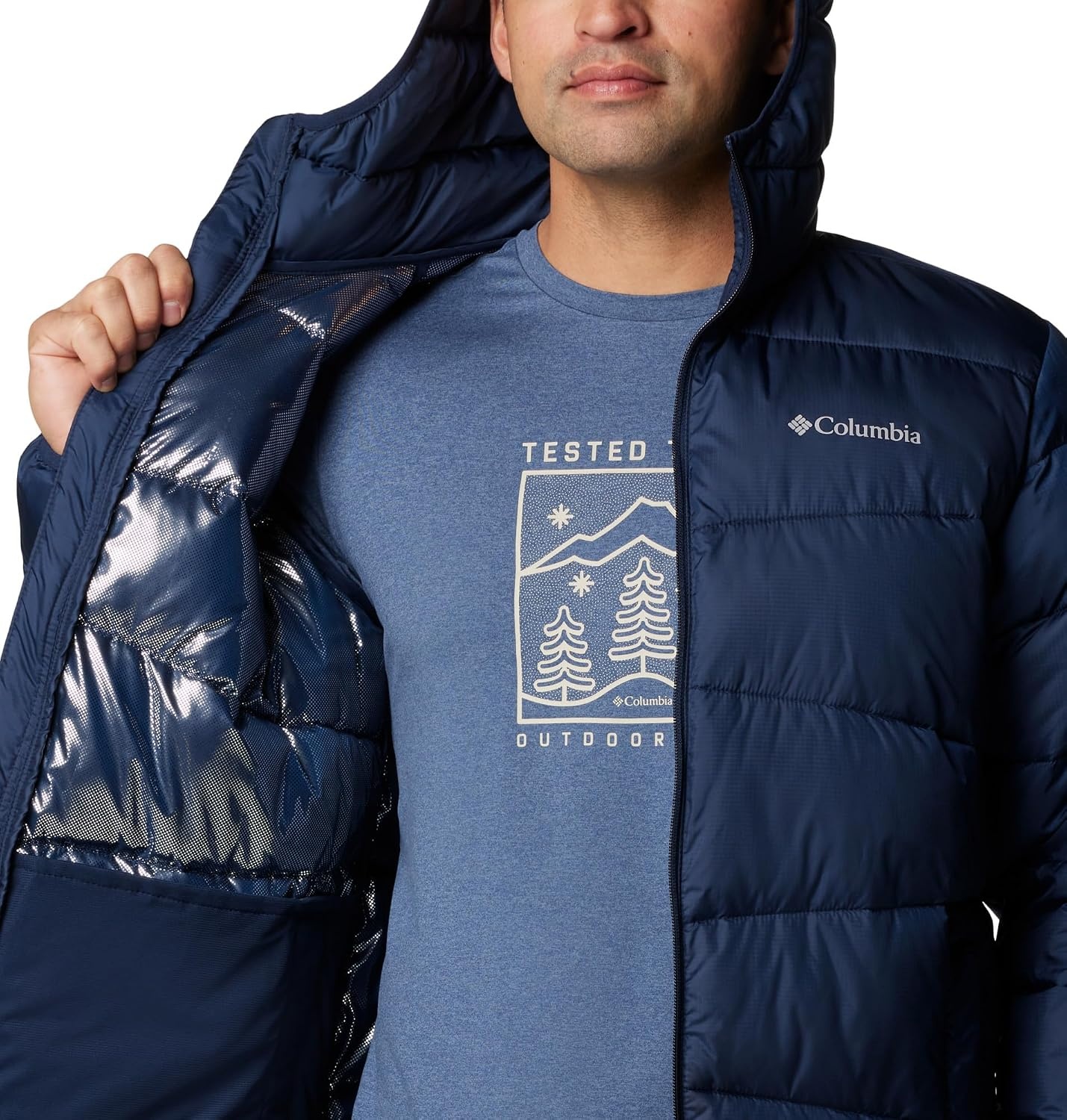 image:imageColumbia Herren Fivemile Butte II Hooded Jacket Pufferjacke mit Kapuze 1er PackCollegiate Navy
