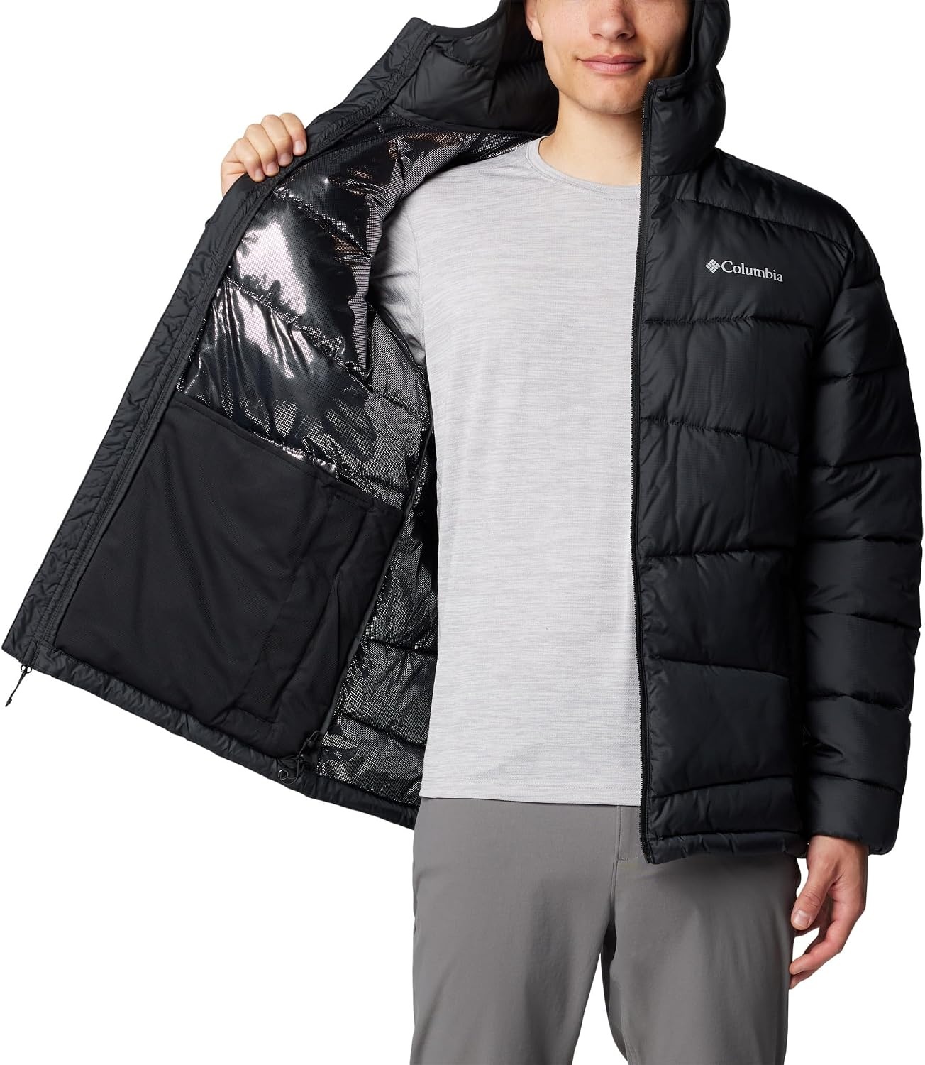 image:imageColumbia Herren Fivemile Butte II Hooded Jacket Pufferjacke mit Kapuze 1er PackSchwarz