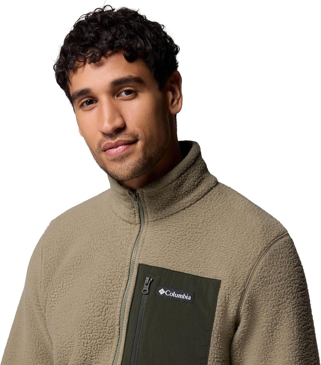 image:imageColumbia Herren Jasper Ridge Pebbled Full Zip Fleece Fleecejacke mit durchgehendem ReiverschlussStone Green Greenscape