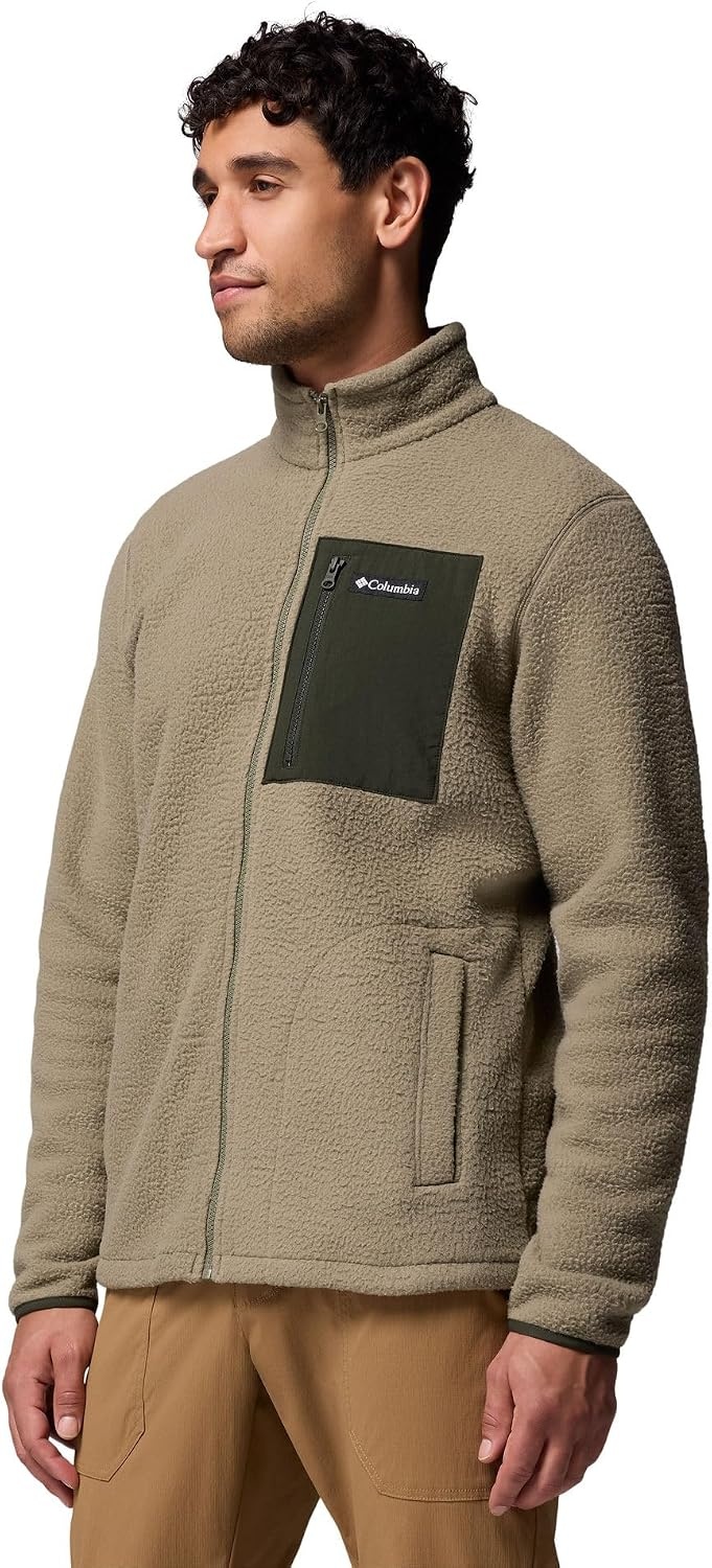 image:imageColumbia Herren Jasper Ridge Pebbled Full Zip Fleece Fleecejacke mit durchgehendem ReiverschlussStone Green Greenscape