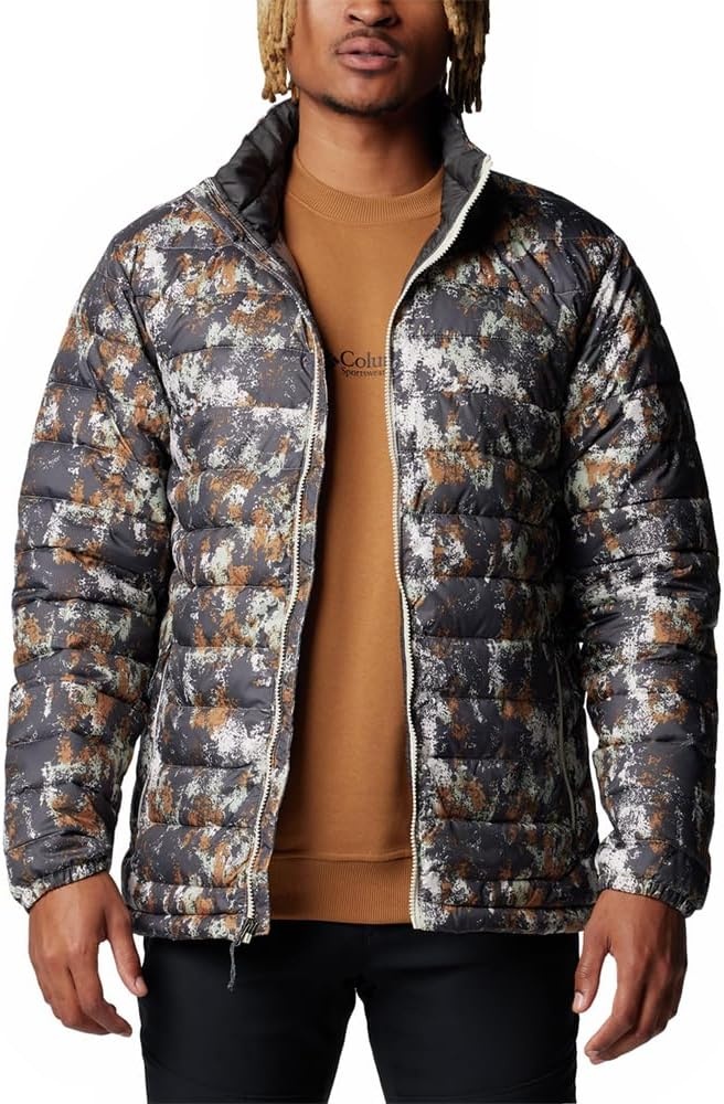 image:imageColumbia Herren Powder Lite 2 Bedruckte Jacke Pufferjacke 1er PackDark Stone Timberwildaufdruck