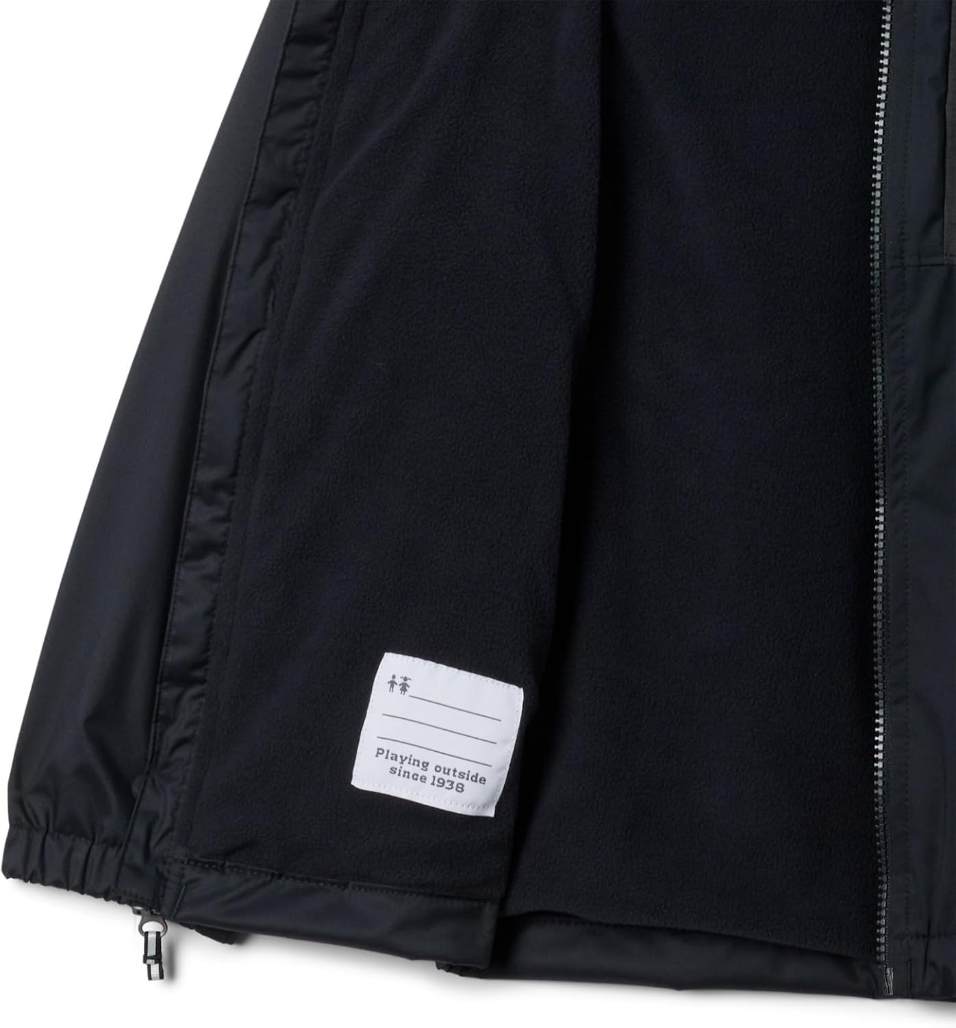 image:imageColumbia Jungen Rainy Trails 2 Fleece Lined Jacket Wasserdichte Regenjacke 1er PackBlack Black Slub