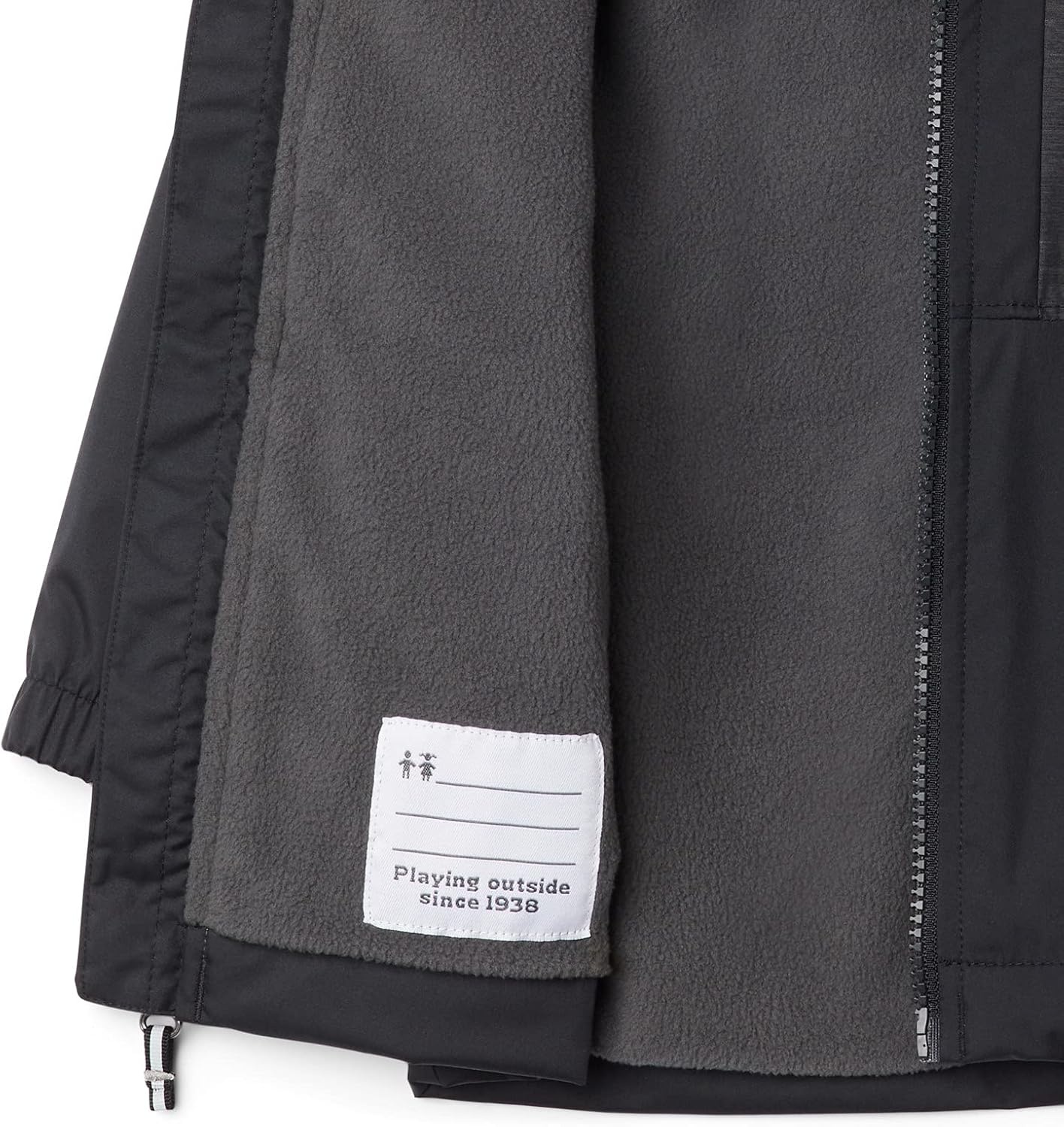 image:imageColumbia Jungen Rainy Trails 2 Fleece Lined Jacket Wasserdichte Regenjacke 1er PackBlack Black Slub