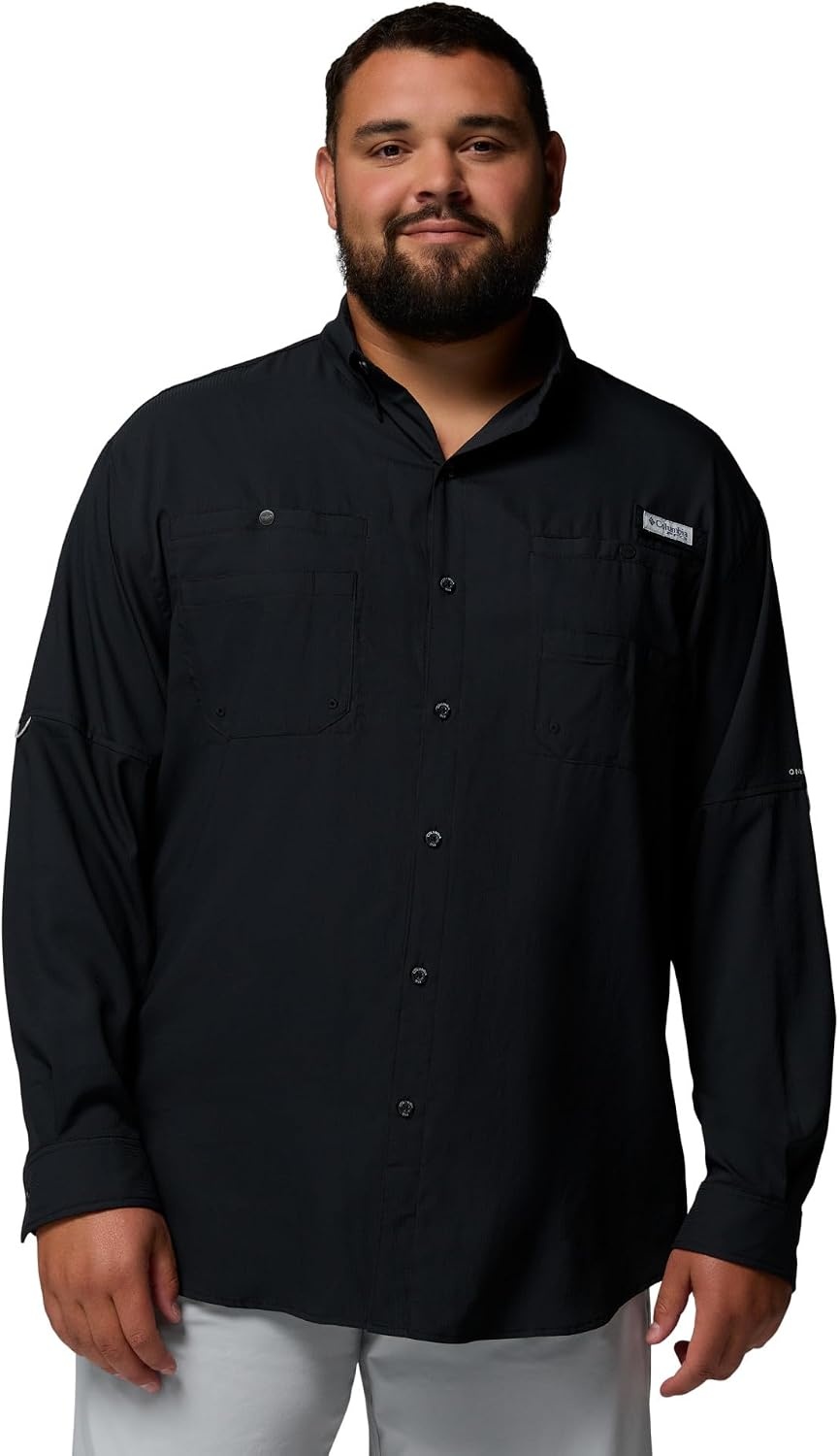 image:imageColumbia PFG Tamiami II Long Sleeve Shirt Langarm Outdoor Wanderhemd fr HerrenSchwarzSchiere Freude