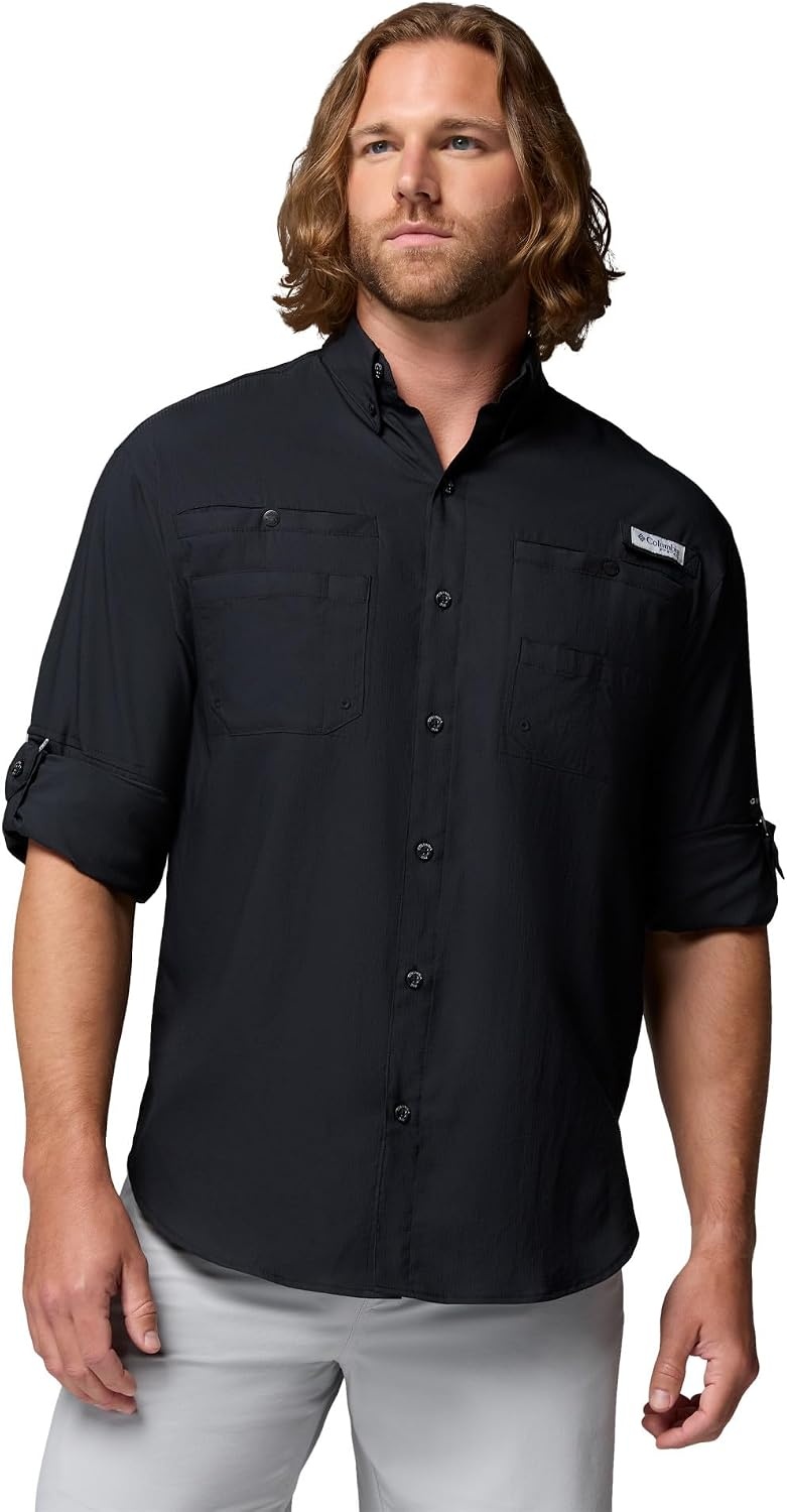 image:imageColumbia PFG Tamiami II Long Sleeve Shirt Langarm Outdoor Wanderhemd fr HerrenSchwarzSchiere Freude