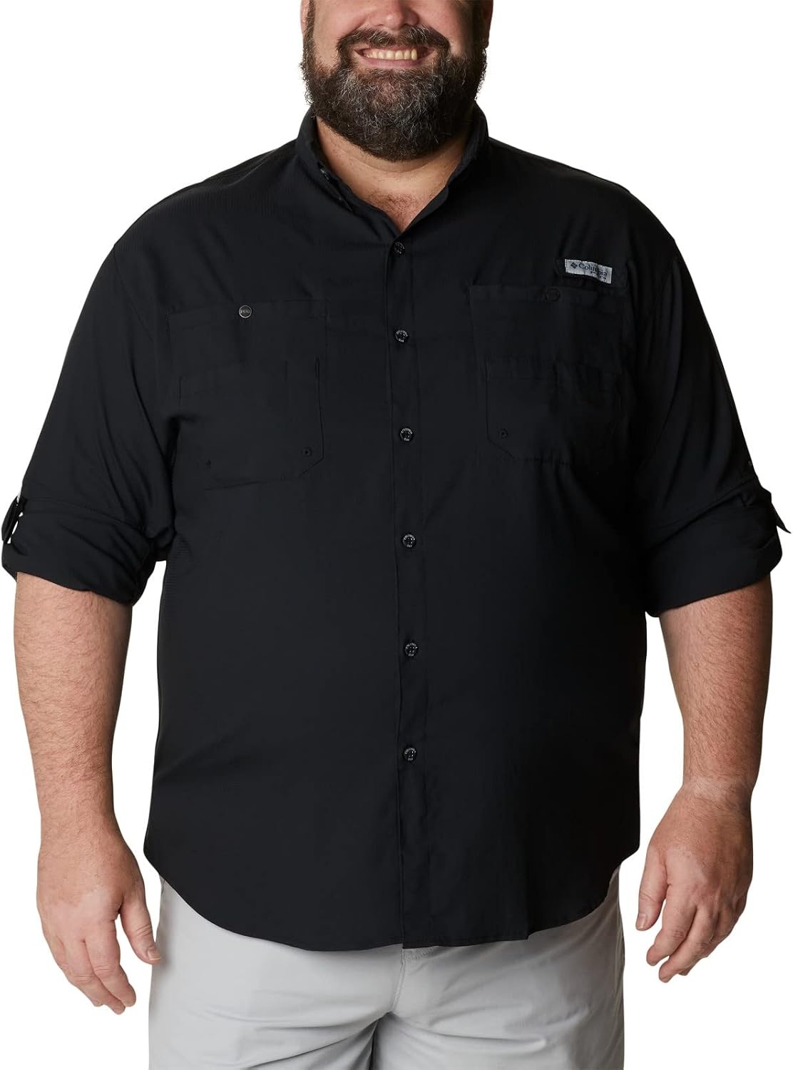 image:imageColumbia PFG Tamiami II Long Sleeve Shirt Langarm Outdoor Wanderhemd fr HerrenSchwarzSchiere Freude