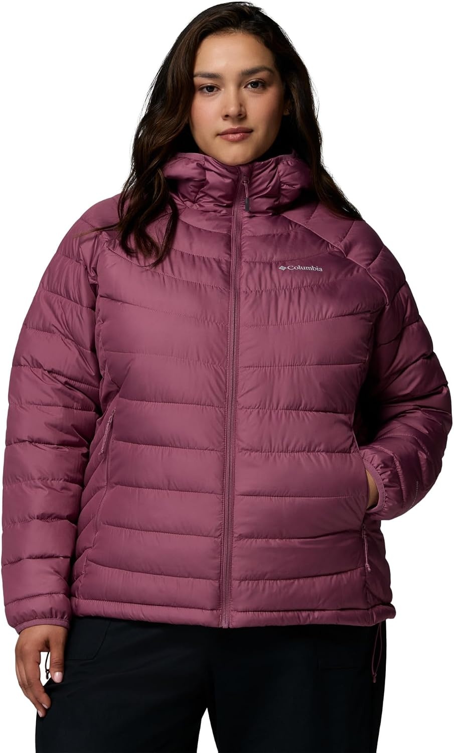 image:imageColumbia POWDER LITE II HOODED JACKETAntique Mauve