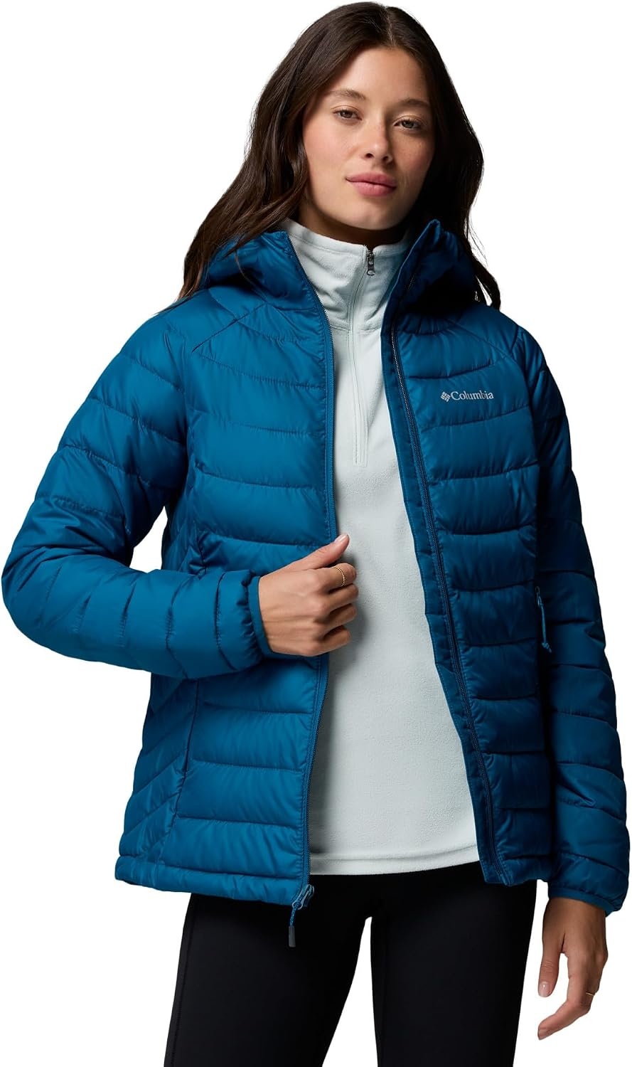 image:imageColumbia POWDER LITE II HOODED JACKETPhoenix Blue