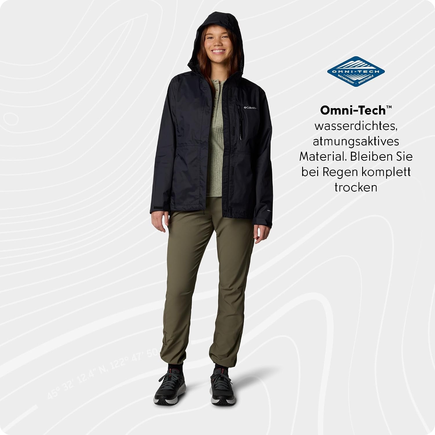 image:imageColumbia Pouring Adventure III Jacket Wasserdichte Regenjacke fr DamenSchwarz
