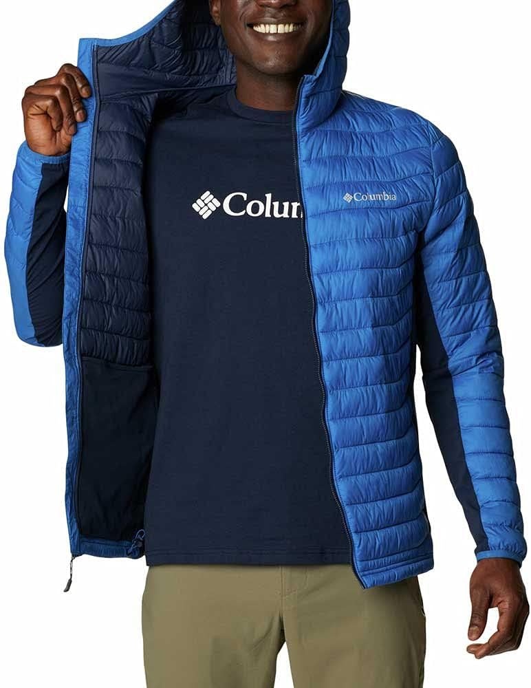 image:imageColumbia Powder Pass Hooded Jacket Steppjacke mit Kapuze fr HerrenBright Indigo Collegiate Navy