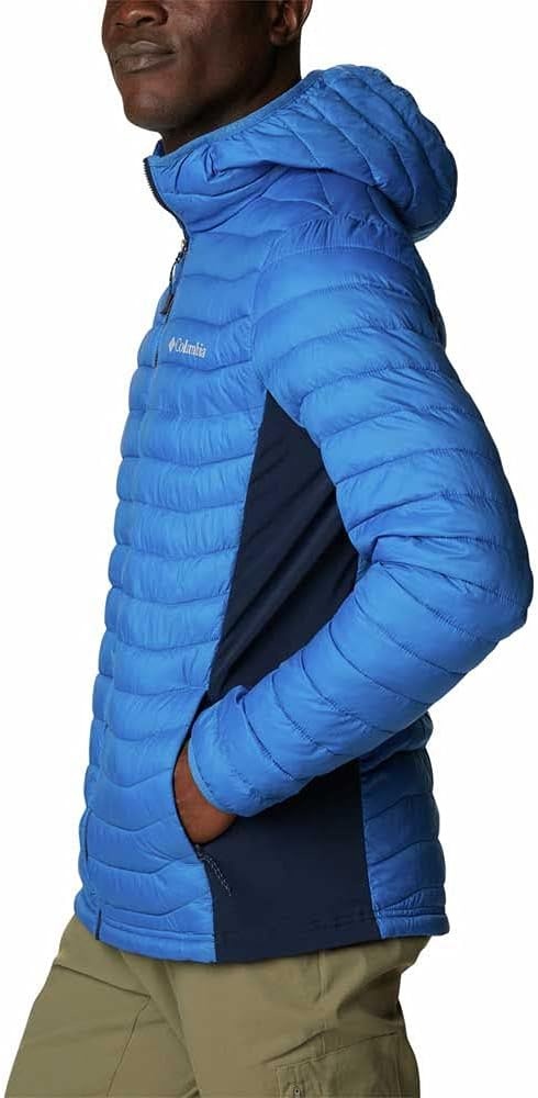 image:imageColumbia Powder Pass Hooded Jacket Steppjacke mit Kapuze fr HerrenBright Indigo Collegiate Navy
