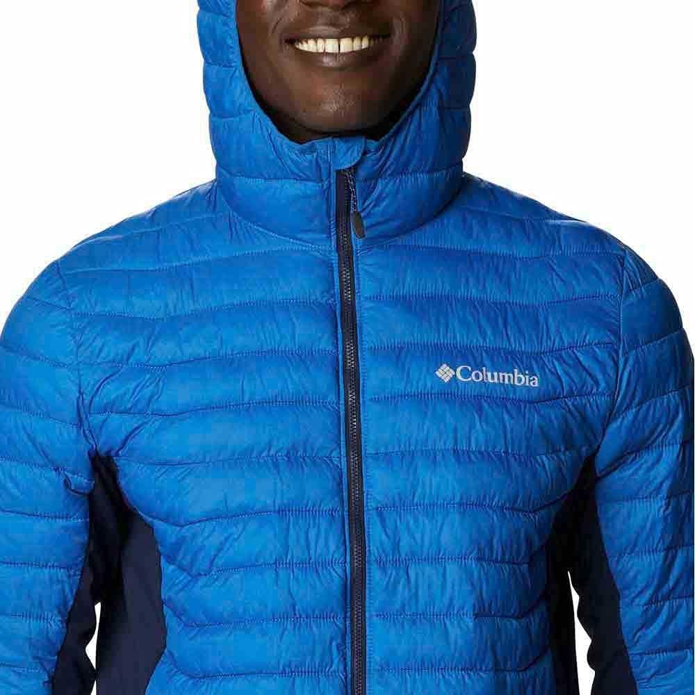 image:imageColumbia Powder Pass Hooded Jacket Steppjacke mit Kapuze fr HerrenBright Indigo Collegiate Navy