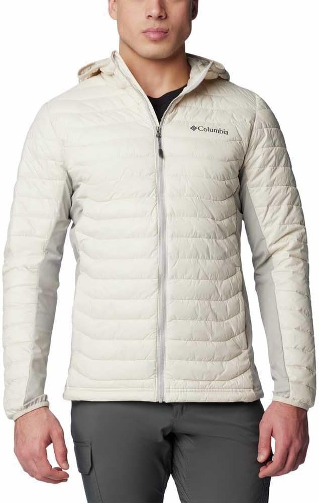 image:imageColumbia Powder Pass Hooded Jacket Steppjacke mit Kapuze fr HerrenDark StoneFlint Grey