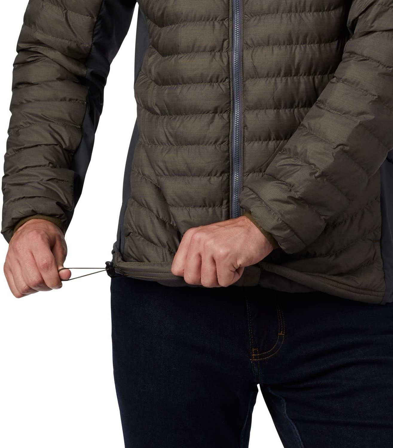 image:imageColumbia Powder Pass Hooded Jacket Steppjacke mit Kapuze fr HerrenNew Olive Heather