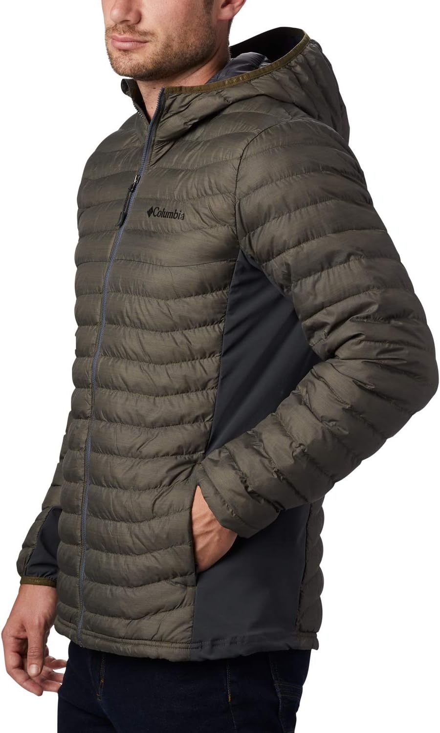 image:imageColumbia Powder Pass Hooded Jacket Steppjacke mit Kapuze fr HerrenNew Olive Heather