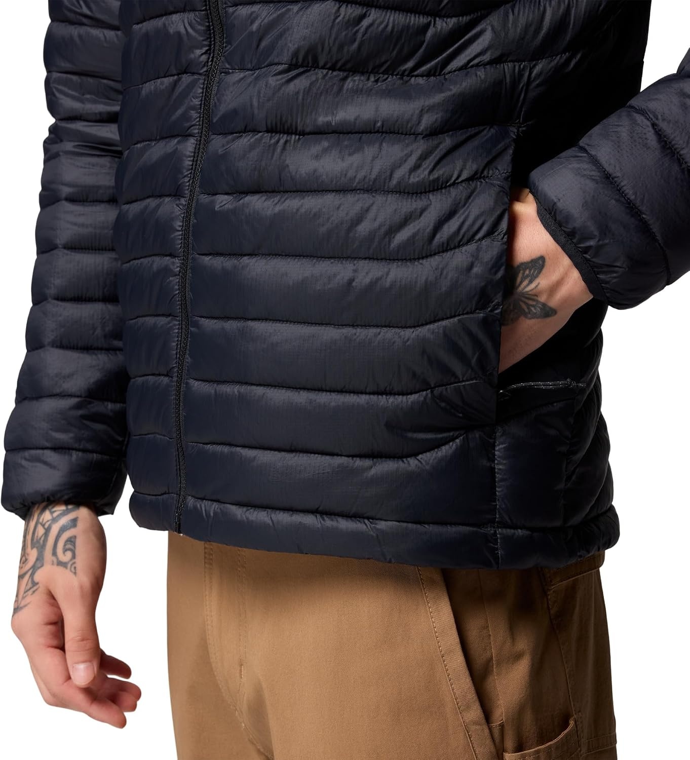 image:imageColumbia Powder Pass Hooded Jacket Steppjacke mit Kapuze fr HerrenSchwarz