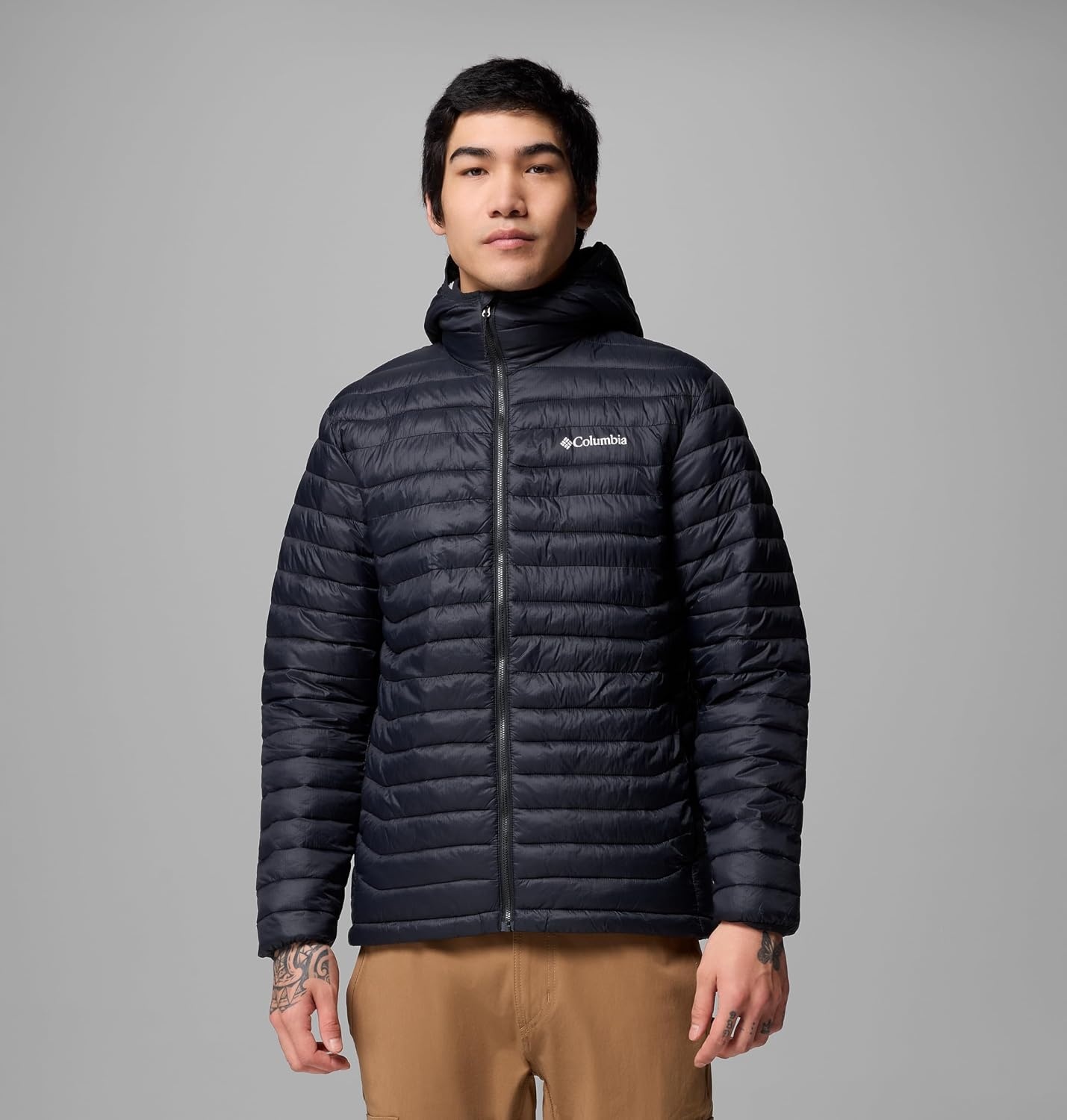 image:imageColumbia Powder Pass Hooded Jacket Steppjacke mit Kapuze fr HerrenSchwarz