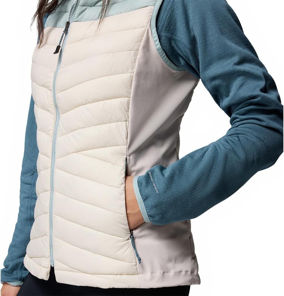 image:imageColumbia Powder Pass III Hybrid Vest Steppweste fr DamenDark Stone Crushed Blue